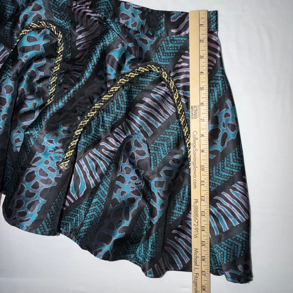 Endless Rose Mixed Animal Print Flared Mini Skirt Gold Rope Swag Size L Festival - Picture 5 of 9
